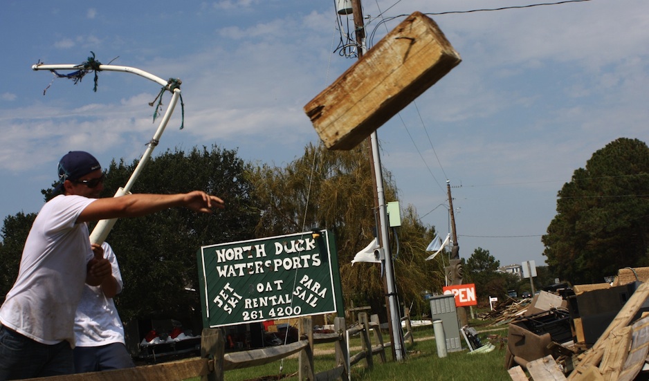 Post-Irene cleanup.  Photo: Mickey McCarthy.